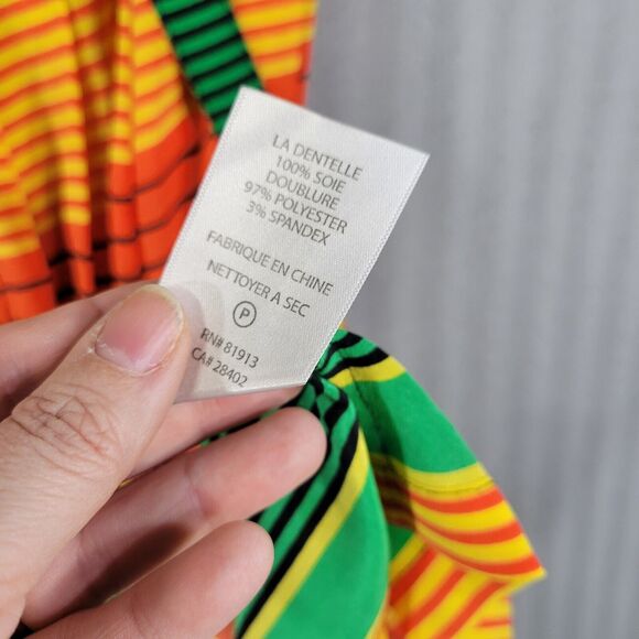 Plenty by Tracy Reese Silk Sundress Size 2 Rainbow Striped Strapless Colorful - Picture 5 of 13